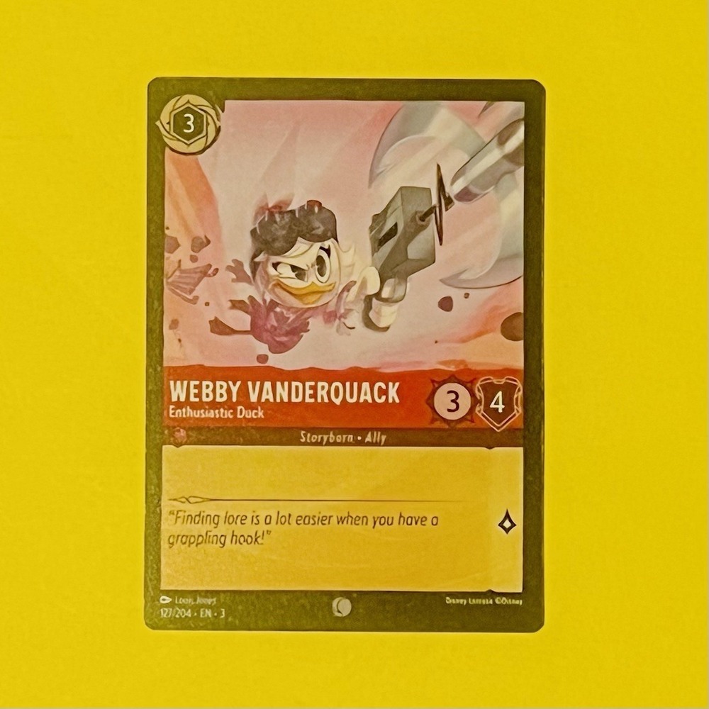 Webby Vanderquack   Enthusiastic Duck  Disney Lorcana Into the Inklands  127/204